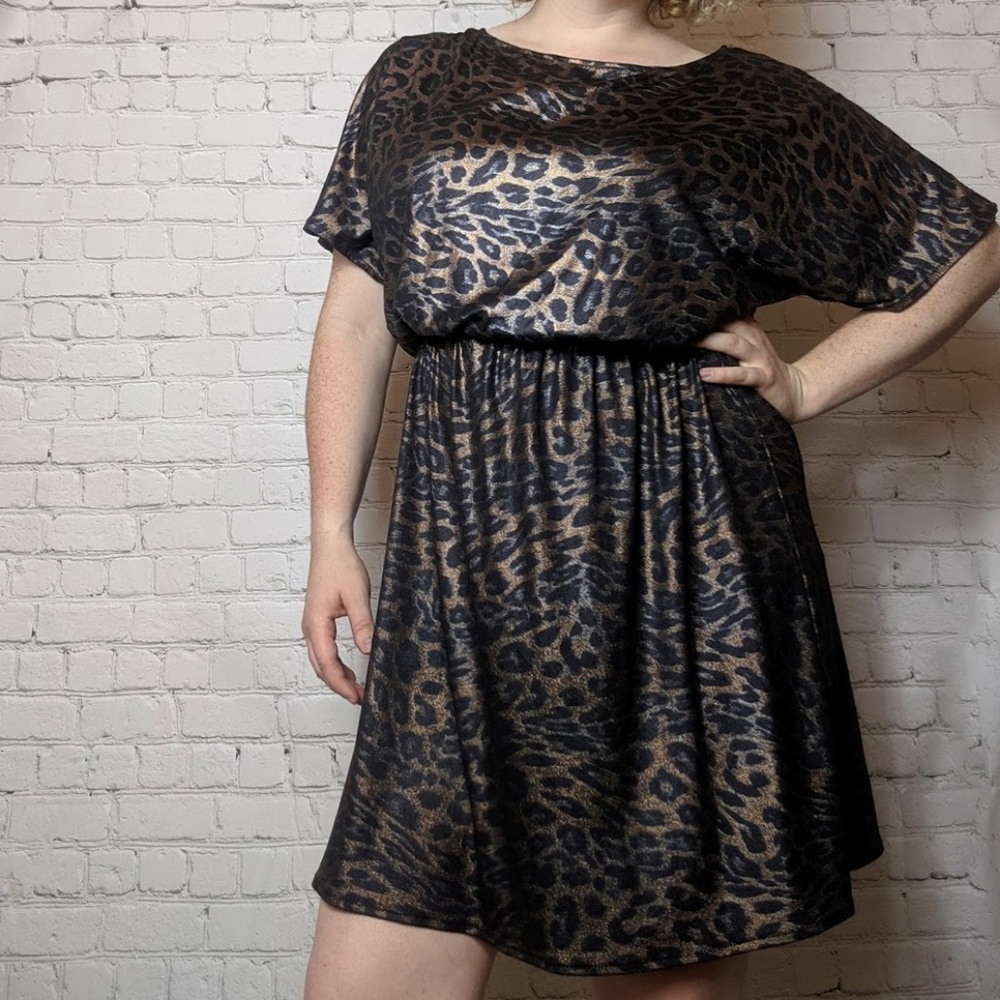 Sparkling Leopard Print Party Dress
